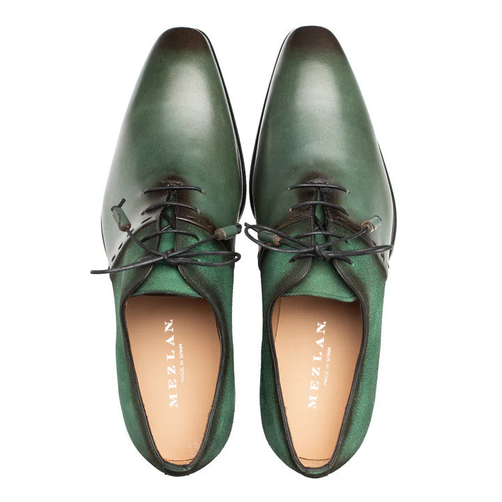 Colomer Calf/Suede Oxford Forest/Green By Mezlan Made In Spain Brand