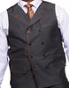 Mens Double Breasted Red and White Pinstripe Peak Lapel Six Button Suit 3   - from alligatorwarehouse.com