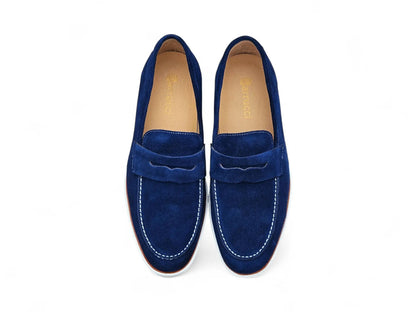 Supple Suede Penny Loafer with Sporty Sole