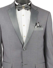 (38S, 40S, 46R, 50R) Slim Fit 2 Piece Gray Tuxedo