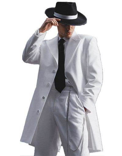 Mens Long Tuxedo White Style Jacket 1 JN-7113  - from alligatorwarehouse.com