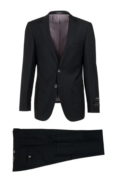 Porto Black, Slim Fit, Pure Wool Suit by Tiglio Luxe TIG1001 1   - from alligatorwarehouse.com