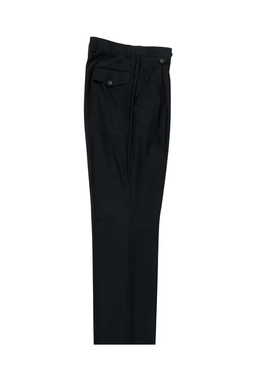 Tiglio Luxe Black Wide Leg, Pure Wool Dress Pants 2576 TIG1001