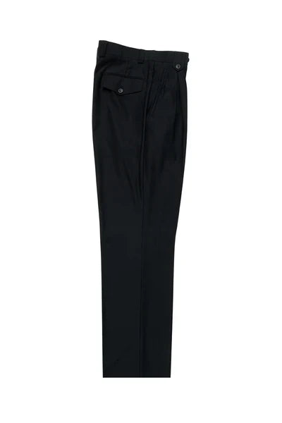 Black Wide Leg Wool Dress Pant 2586/2576 by Tiglio Luxe TIG1001 1   - from alligatorwarehouse.com