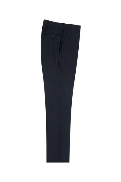 Navy Flat Front Slim Fit Wool Dress Pant 2564 by Tiglio Luxe TIG1002 1   - from alligatorwarehouse.com