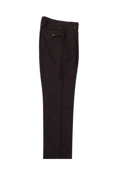 Brown Wide Leg Wool Dress Pant 2586/2576 by Tiglio Luxe TIG1003 1   - from alligatorwarehouse.com