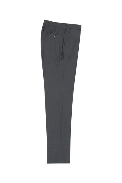 Gray Flat Front Wool Dress Pant 2560 by Tiglio Luxe TIG1008 1   - from alligatorwarehouse.com