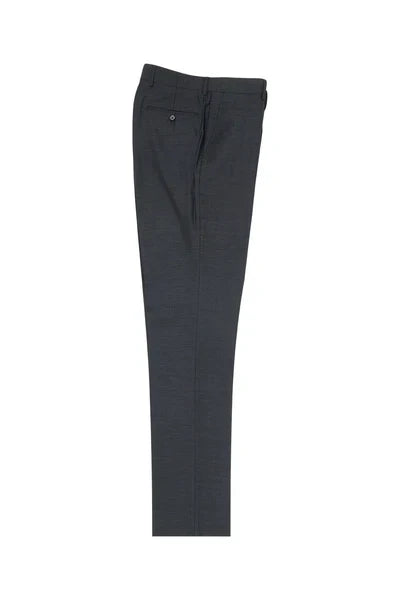 Charcoal Gray Flat Front Slim Fit Wool Dress Pant 2564 by Tiglio Luxe TIG1010 1   - from alligatorwarehouse.com