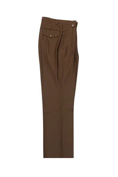 Tobacco Wide Leg Wool Dress Pant 2586/2576 by Tiglio Luxe 1   - from alligatorwarehouse.com