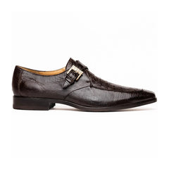 Marco Di Milano Toluca Brown Monk Strap Lizard & Crocodile Shoes