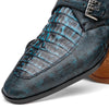 Marco Di Milano Toluca Blue / Black Jean Monk Strap Lizard & Crocodile Shoes 6 TOLUCA_CAIMAN-LIZARD RING_BLACK-BLUE_6  - from alligatorwarehouse.com