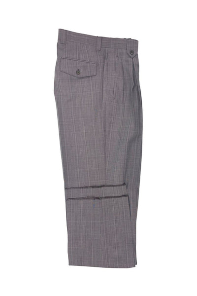 Tiglio Luxe Mauve Windowpane Wide Leg Wool Dress Pants 2576 TLS20060/6 1   - from alligatorwarehouse.com