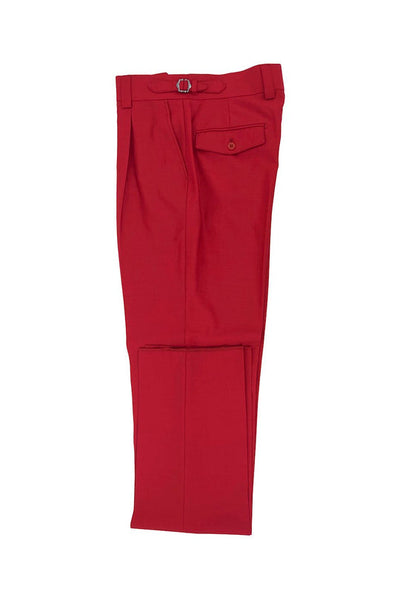 Tiglio Luxe Red Semi-Wide Leg Wool Marbella Dress Pants 1   - from alligatorwarehouse.com