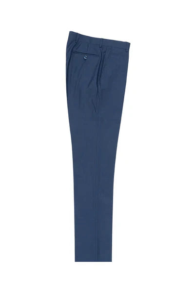 New Blue Flat Front Slim Fit Wool Dress Pant 2564 by Tiglio Luxe TS4066/2 1   - from alligatorwarehouse.com