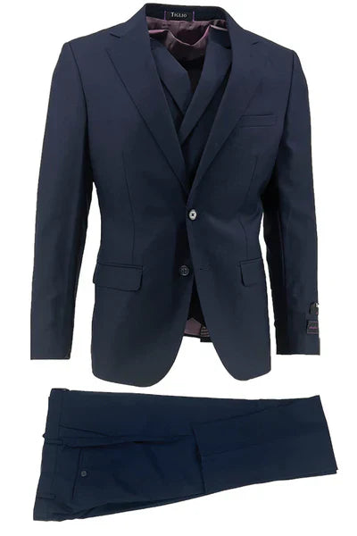 Porto Slim Fit, Pure Wool Suit & Vest by Tiglio Luxe TS4066/2 1   - from alligatorwarehouse.com