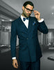 Statement Men's 2-Piece Modern Fit 100% Wool Fashion Suit – Double-Breasted Elegance 2 TZD-100-WHITE-34S  - from alligatorwarehouse.com