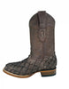 Los Altos Men's Tabacco Genuine Pirarucu Wide Square Toe Boot 3   - from alligatorwarehouse.com
