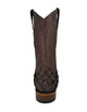 Los Altos Men's Tabacco Genuine Pirarucu Wide Square Toe Boot