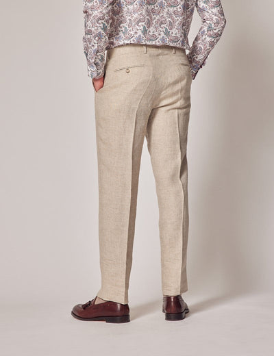 Mens Linen Suit For Beach Wedding - Summer  Suit in Natural Herringbone Tailored Fit 6 QP-8734  - from alligatorwarehouse.com