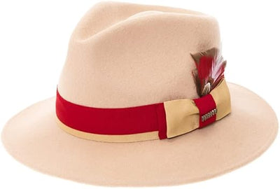 Grayson Fedora Crushable 100% Australian Wool Traveler Two Tone Tan Hat 1   - from alligatorwarehouse.com