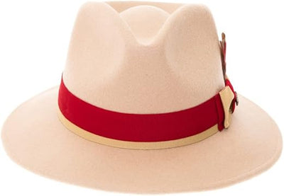 Grayson Fedora Crushable 100% Australian Wool Traveler Two Tone Tan Hat 2   - from alligatorwarehouse.com