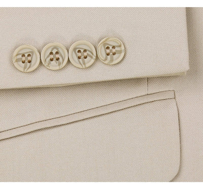 Mens Basic Two Button Classic Fit Suit with Optional Vest in Light Tan Beige 5 HB-0017  - from alligatorwarehouse.com