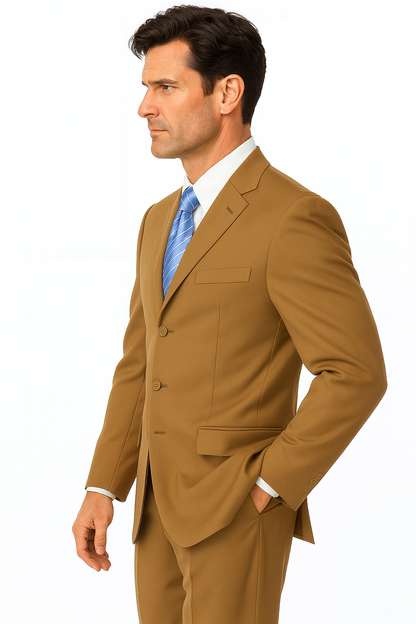 Mens Classic 3 button 2 Piece Suit in Navy