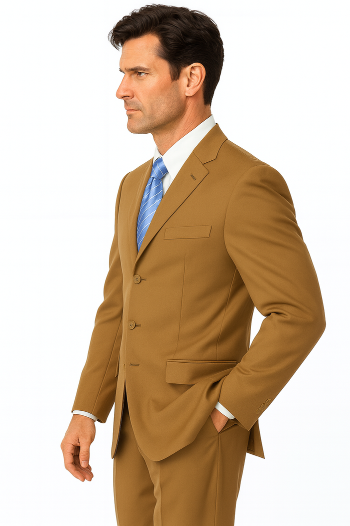 Mens Classic 3 button 2 Piece Suit in Navy