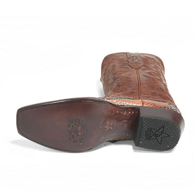 Los Altos Tan Cognac Genuine Python 3   - from alligatorwarehouse.com
