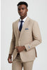 Men's Two Button Vested Stacy Adams Basic Designer Tan Suit 3   - from alligatorwarehouse.com