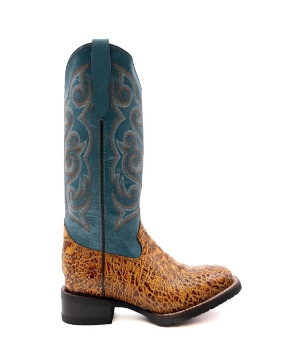 Men's Ferrini Kai Sea Turtle Print Boots Handcrafted Tan 4 42593-61-080-D  - from alligatorwarehouse.com