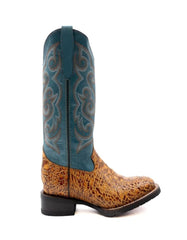 Men's Ferrini Kai Sea Turtle Print Boots Handcrafted Tan