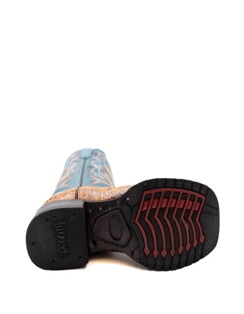 Men's Ferrini Kai Sea Turtle Print Boots Handcrafted Tan 5 42593-61-080-D  - from alligatorwarehouse.com
