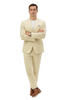 Mens Two Piece Linen Suit Relaxed Hybrid Fit No Collar 7   - from alligatorwarehouse.com