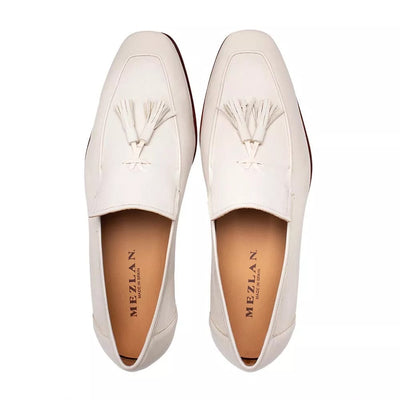 Mezlan Javea Bone Classic Tassel Loafer 5   - from alligatorwarehouse.com