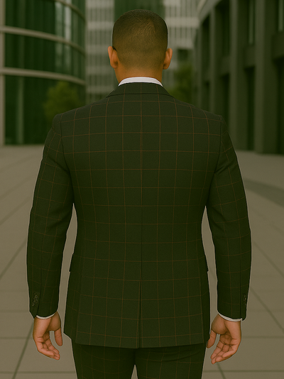 Wool Suit - Italian Made Business Suit by Statement Men's 3 Piece 100% Wool Modern Fit Suit - Bold Accent Color 17 LUCCA_Burgundy_38R  - from alligatorwarehouse.com