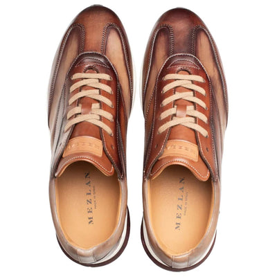 Men's Magico Tan/Taupe Two-Toned Sneakers By Mezlan Made In Spain Brand 3   - from alligatorwarehouse.com