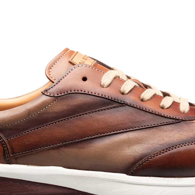 Men's Magico Tan/Taupe Two-Toned Sneakers By Mezlan Made In Spain Brand 4   - from alligatorwarehouse.com