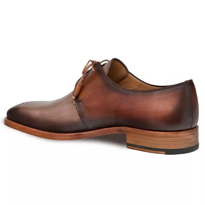 Mezlan Montes Taupe & Cognac Italian Calfskin Men’s Oxford 2   - from alligatorwarehouse.com