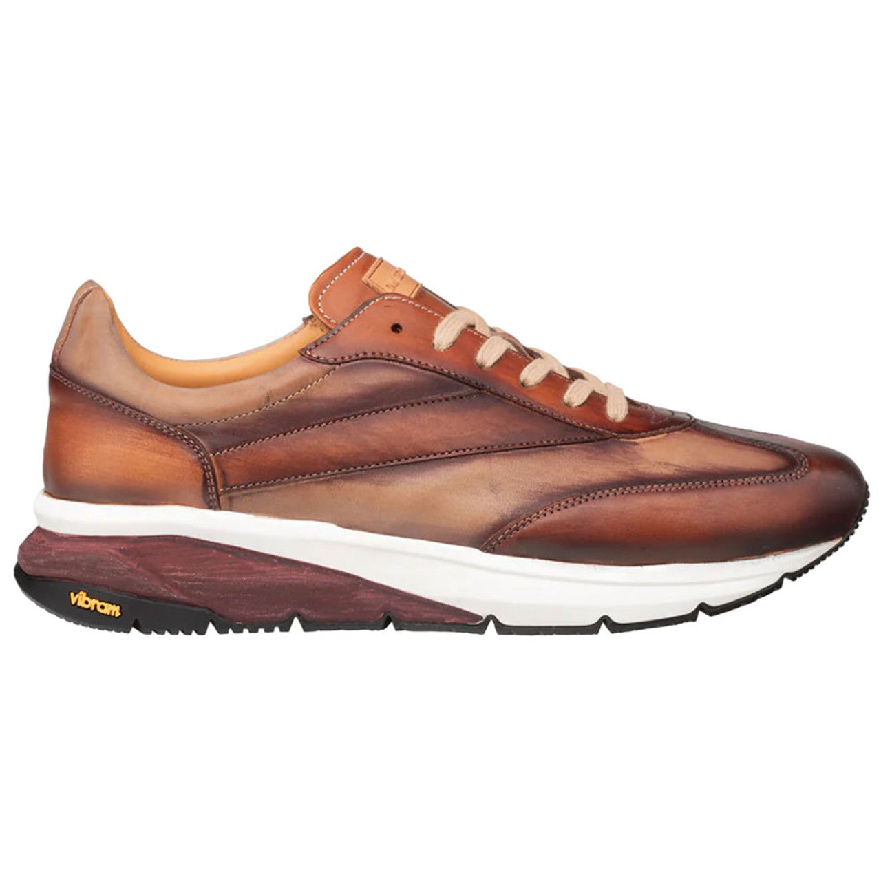 Men's Magico Tan/Taupe Two-Toned Sneakers By Mezlan Made In Spain Brand