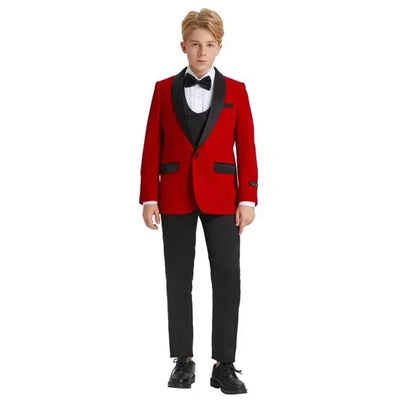 5pc Red Boys Velvet  Includes Bowtie Tuxedo by Tazio 2   - from alligatorwarehouse.com