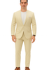 Mens Two Piece Linen Suit Relaxed Hybrid Fit No Collar 9   - from alligatorwarehouse.com