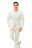 Mens Two Piece Linen Suit Relaxed Hybrid Fit No Collar 14   - from alligatorwarehouse.com