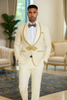 2025 Ivory and Gold 2pc Men's Suit by Tazzio 2   - from alligatorwarehouse.com