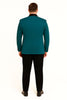 Teal Velvet Tuxedo for Men – One Button Black Satin Lapel Formal Suit with Bow Tie 2   - from alligatorwarehouse.com