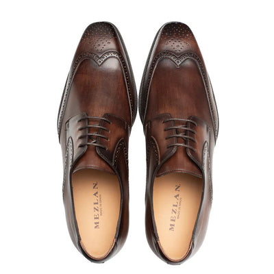 Tasso Wing Tip Derby Chestnut By Mezlan Made In Spain Brand 1   - from alligatorwarehouse.com