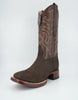 Los Altos Men's Nobuck Dark Tobacco Wide Square Toe Boot 5   - from alligatorwarehouse.com