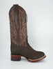 Los Altos Men's Nobuck Dark Tobacco Wide Square Toe Boot 3   - from alligatorwarehouse.com