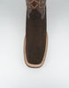Los Altos Men's Nobuck Dark Tobacco Wide Square Toe Boot 2   - from alligatorwarehouse.com