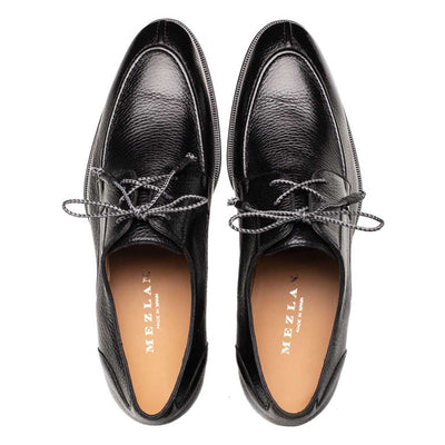 Fratello Split-Toe Deer Black Men’s Lace up Shoes By Mezlan Made In Spain Brand 2   - from alligatorwarehouse.com